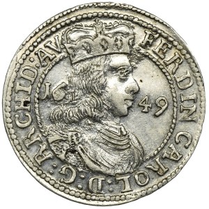 Austria, Ferdinand Karl, 3 Kreuzer Hall 1649