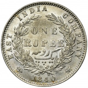 British India, Victoria, 1 Rupee 1840