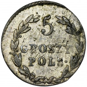 Królestwo Polskie, 5 groszy polskich 1819 IB - rzadszy rocznik