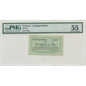 Germany, Norway(Sagen), Feldpost Nr. 32117A - 10 Ore - PMG 55 - UNIQUE