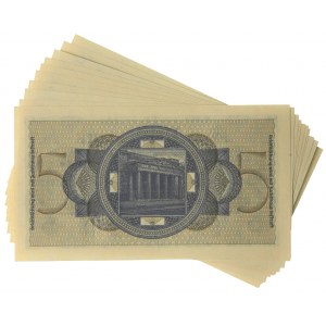 Niemcy, zestaw 5 Reichsmark (1939-44) - kolejne numery - (10 szt.)