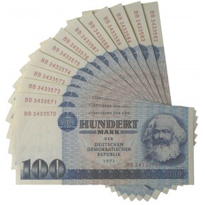 Germany (DDR), set of 100 mark 1975 (13 pcs.)