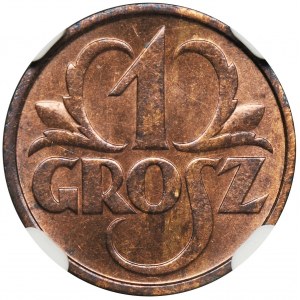 1 grosz 1934 - NGC MS64 RB