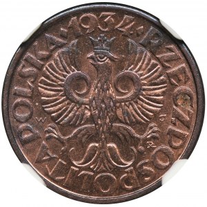 1 penny 1934 - NGC MS64 RB