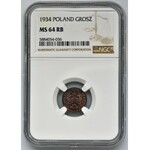 1 Pfennig 1934 - NGC MS64 RB