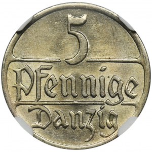 Freie Stadt Danzig, 5 Fenig 1928 - NGC MS63