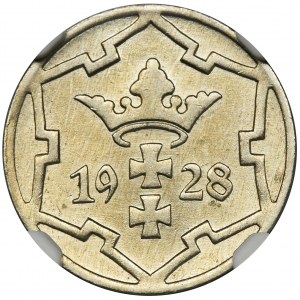 Wolne Miasto Gdańsk, 5 fenigów 1928 - NGC MS63