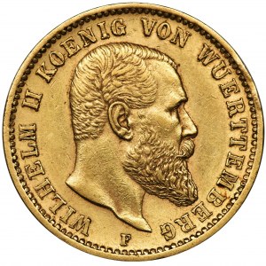 Niemcy, Wirtembergia, Wilhelm II, 20 Marek Stuttgart 1900 F
