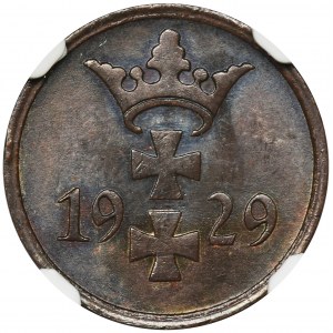 Wolne Miasto Gdańsk, 1 fenig 1929 - NGC MS66 BN