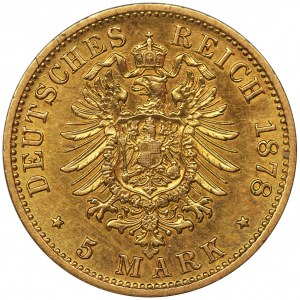Niemcy, Królestwo Prus, Wilhelm I, 5 Marek Berlin 1878 A