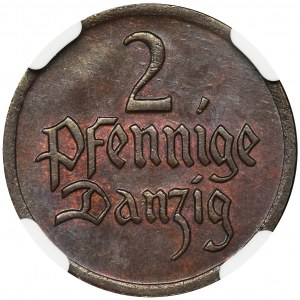 Free City of Danzig, 2 pfennig 1923 - NGC MS65 BN