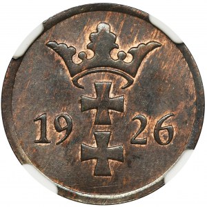 Wolne Miasto Gdańsk, 2 fenigi 1926 - NGC MS64 BN