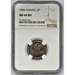 Free City of Danzig, 2 pfennig 1926 - NGC MS64 BN