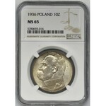 Pilsudski, 10 zloty 1936 - NGC MS65