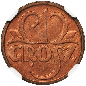 1 grosz 1928 - NGC MS65 RD