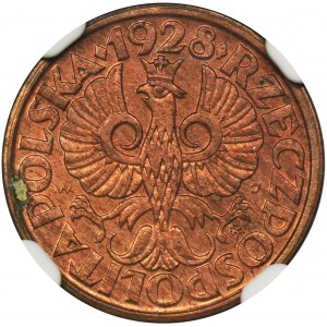 1 grosz 1928 - NGC MS65 RD