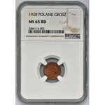 1 grosz 1928 - NGC MS65 RD