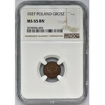 1 grosz 1927 - NGC MS65 BN