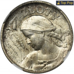 Women and ears, 1 zloty London 1925 - NGC MS66+