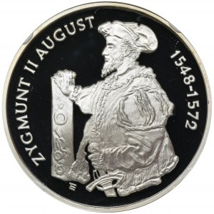 10 złotych 1996, Zygmunt II August, Półpostać - NGC PF68 ULTRA CAMEO - RZADKA