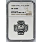 1 złoty 1983 - NGC MS65 PROOF LIKE - jak lustrzanka -