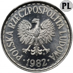 1 złoty 1982 - NGC MS66 PROOF LIKE - jak lustrzanka -
