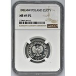 1 złoty 1982 - NGC MS64 PROOF LIKE - jak lustrzanka -