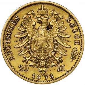 Germany, Kingdom of Prussia, Wilhelm I, 20 Mark Hannover 1873 B