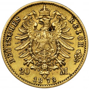 Niemcy, Królestwo Prus, Wilhelm I, 20 marek Hannover 1873 B