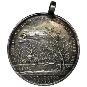 Silesia, Friedrich II, Medal from the Prussian War for a hard winter in Silesia 1739/1740
