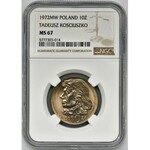 10 złotych 1972 Kościuszko - NGC MS67