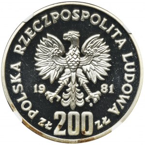 PRÓBA, 200 złotych 1981 Bolesław II Śmiały - NGC PF69 ULTRA CAMEO