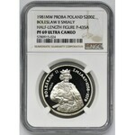 PRÓBA, 200 złotych 1981 Bolesław II Śmiały - NGC PF69 ULTRA CAMEO