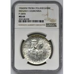 PRÓBA, 100 złotych 1966 Mieszko i Dąbrówka - NGC MS64