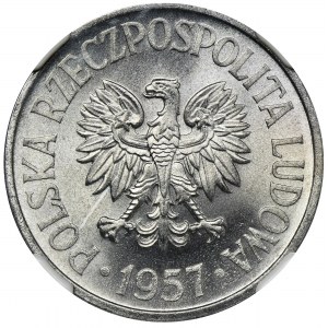 50 groszy 1957 - NGC MS67 - skrętka