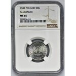 50 groszy 1949 Aluminium - NGC MS65