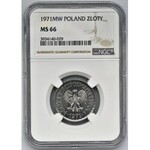 1 złoty 1971 - NGC MS66