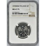 2 złote 1970 Jagody - NGC MS67 PROOF LIKE - jak lustrzanka - ZJAWISKOWA