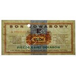 Pewex, 50 dolarów 1969 - WZÓR Ei 0000000 - PMG 58