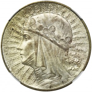 Głowa Kobiety, 5 złotych 1934 - NGC MS61