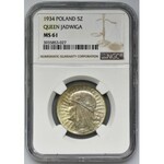 Głowa Kobiety, 5 złotych 1934 - NGC MS61