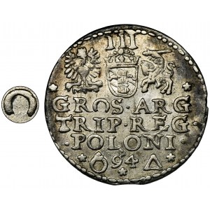 Zygmunt III Waza, Trojak Malbork 1594 - otwarte O