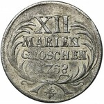 Germany, Kingdom of Prussia, Friedrich II, 12 Marien groschen Dresden 1758 - RARE