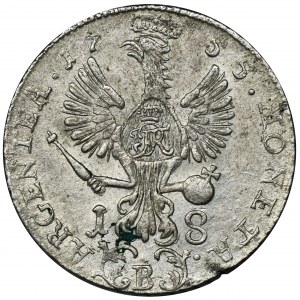 Germany, Kingdom of Prussia, Friedrich II, 18 Groschen Breslau 1755 B
