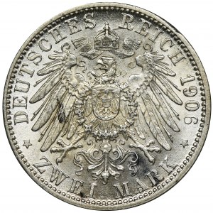 Niemcy, Badenia, Fryderyk I, 2 Marki Karlsruhe 1906
