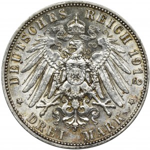 Niemcy, Saksonia, Fryderyk August III, 3 Marki Muldenhütten 1912 E