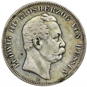 Germany, Hessen, Darmstadt, Ludwig III, 5 Mark Darmstadt 1876 H - RARE