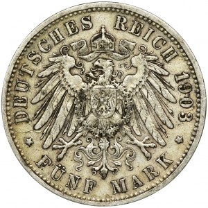 Niemcy, Badenia, Fryderyk I, 5 Marek Karlsruhe 1903 G