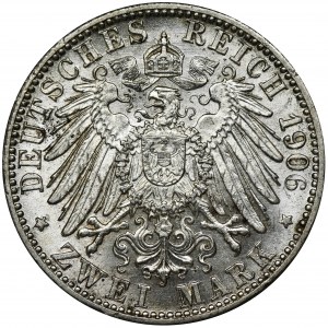 Niemcy, Badenia, Fryderyk I, 2 Marki Karlsruhe 1906