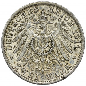 Germany, Kingdom of Prussia, Wilhelm II, 2 Mark Berlin 1911 A